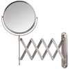 JERDON Two-Sided Wall-Mounted Makeup Mirror - Makeup Mirror with 7X