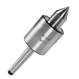 netuera MT1 Live Center Morse Taper with 60 Degree Point, 1MT Triple Bearing Lathe Medium Duty Live Tailstock Center for High Speed Turning CNC Work