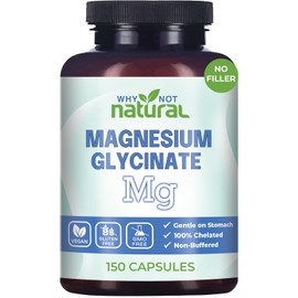 Magnesium Glycinate Capsules Supplement - Vegan, 100% Pure, No Filler - Supports Sleep and Relaxation