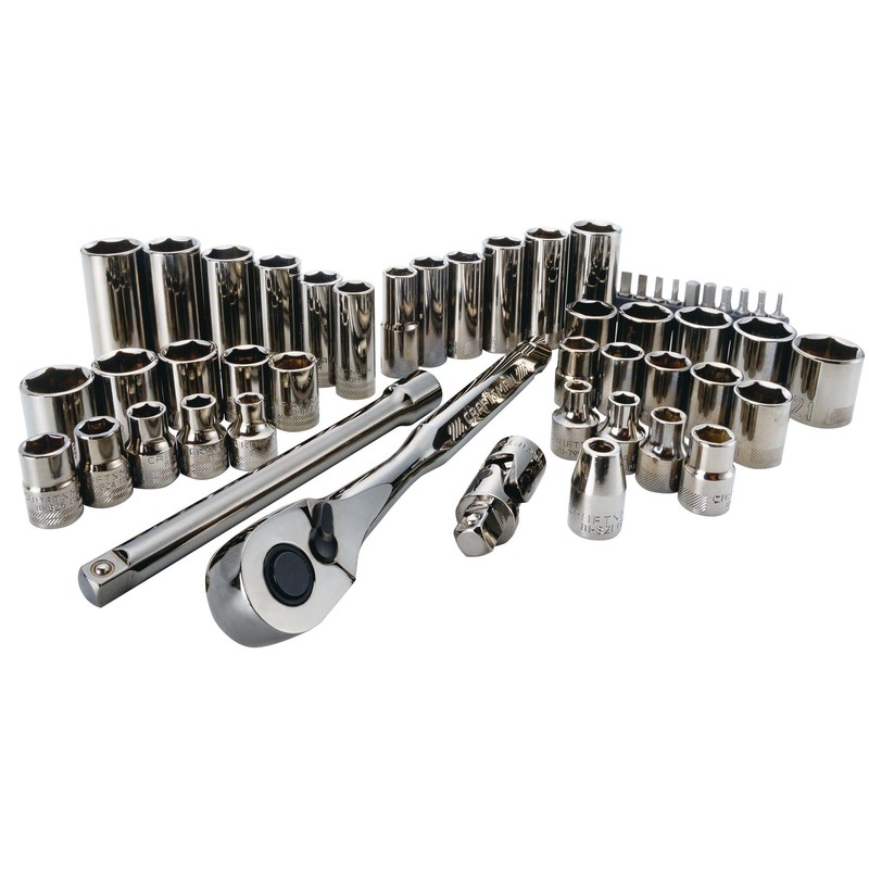 CRAFTSMAN 51-Piece Socket Set with Storage Case, SAE/Metric Mechanics Tool