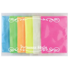 Princess-style Glow in the Dark Powder, Nail, Resin, High Brightness, Set of 6 Colors