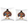 Turkey Pilgrim Costume Thanksgiving Day Funny Boys Girls Throw Pillow