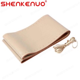 SHENKENUO For 15"/38 cm Leather DIY Anti-slip Dia Car Steering Wheel Cover