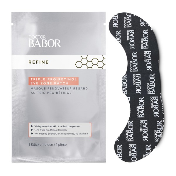 Doctor BABOR Retinol Eye Patches, Anti-Ageing Eye Patches Against Dark Circles and for a Tight Eye Area, Medical Anti-Wrinkle Eye Mask, Triple Pro-Retinol Renewal Eye Zone Patch, 5 Pairs