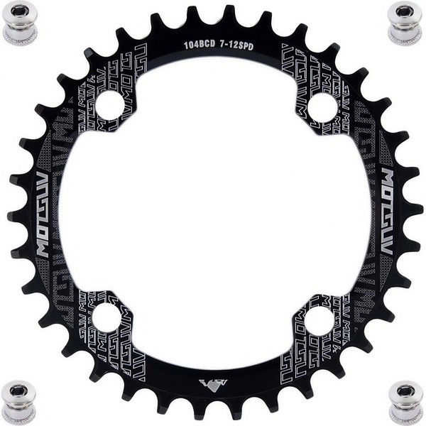 YBEKI Pro-Grade 104BCD Chainring (30-52T) CNC 7075-T6 Aluminum Narrow-Wide MTB/Road