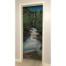 ABeadedCurtain - Mountain Stream Beaded Curtain 90 Strands  (+Hanging Hardware)