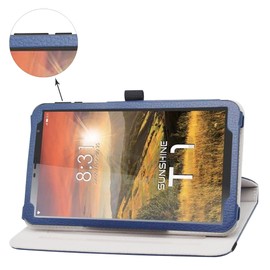 Bige for Sunshine T1 Elite Rotating Case, 360 Degree Rotary Stand with Cute Pattern Cover for Sunshine T1 Elite Tablet/Scepter 8/Hyundai Hytab Plus 8WB1 8" Tablet, Blue
