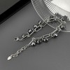 Women's Hematite Power Stone Bracelet, Black Beads, Stainless Steel Chain,