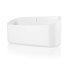 Amytalk Lint Holder Bin, Magnetic Laundry Bin for Dryer, Space-Saving Trash Container Hanging on Dryer, Washer or Wall Mount Trash Bin (White)