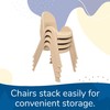Children’s Factory Value Stack 13" Child Chair, Natural Tan, 2