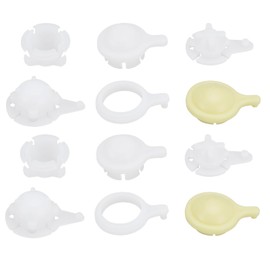 Be In Your Mind 2Sets Car Windshield Wiper Linkage Bush 215tt12 ln85 Windshield Wiper Motor Linkage Rod Arms Bush Kit, White and Yellow