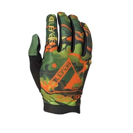 Seven iDP 7iDP Transition Full Finger MTB Cycling Gloves (Orange Camo, XL)