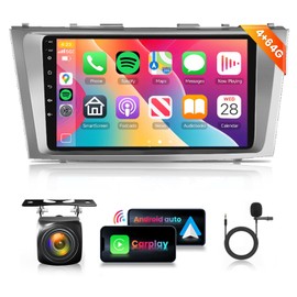 4G 64G J-B-L Radio for Toyota Camry 2006-2011 Car Stereo with 9inch 1280X720P IPS Touch Screen,Wireless AppIe CarPlay/Android Auto/AI DSP 32EQ/MirrorLink/GPS/WiFi/AHD Rear Camera