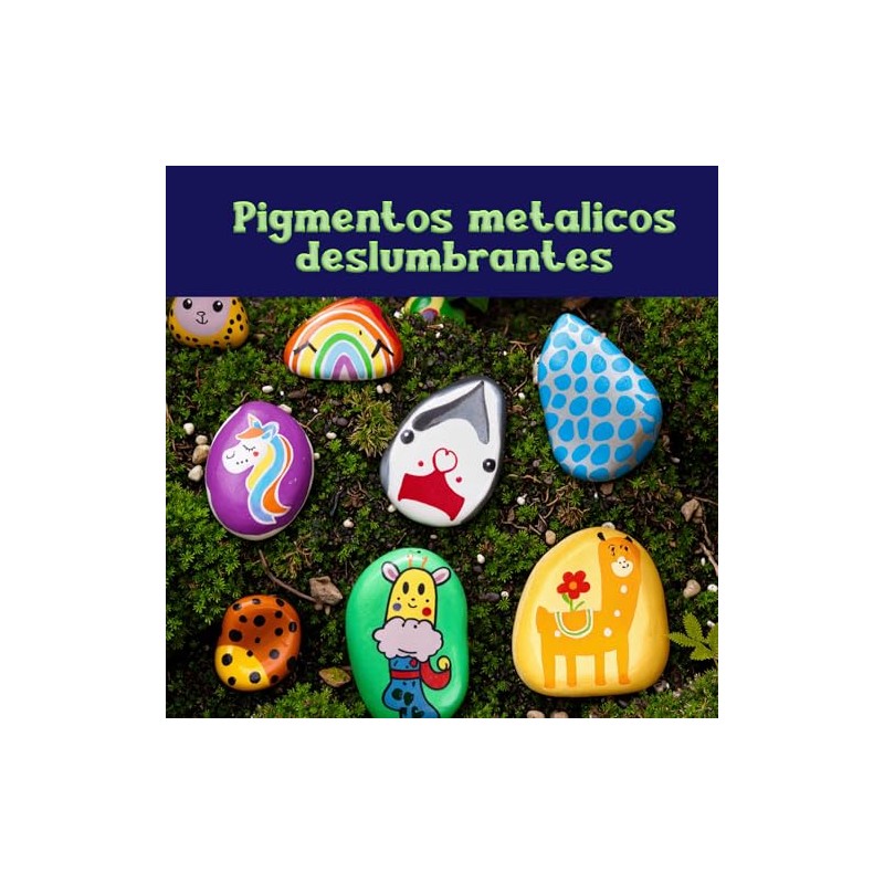 Kit Pintura Rocas Que Brillan Oscuridad Materiales Arte