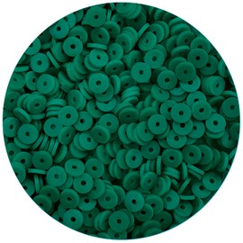 2000pcs Green Clay Beads for Bracelets Making - Heishi Polymer Flat Disc Spacer Clay Bead for Jewelry Earring DIY Crafts 6mm