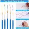 50Pcs Round Paint Brushes Bulk, Anezus Small Paint Brushes Classroom