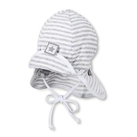 Sterntaler Baby Boys' Flapper Cap (Casquette Avec Protã¨ge-nuque) - White Striped Not Applicable, size: 51
