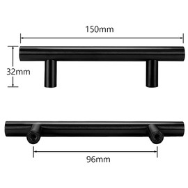 Shao hua Pack of 8 Furniture Handles, Stainless Steel Door Handles, Kitchen Stainless Steel, Hole Spacing 96 mm, Cupboard Drawer Bar Handle, Kitchen Cabinet, Wardrobe Pulls Handles, Furniture Handle