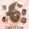 Elailite Tape in Hair Extensions Human Hair Thick Real Remy