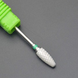 Ceramic Grinding Head 2.35mm Shank Portable Nail Art Salon Polishing Cuticle Remover Green
