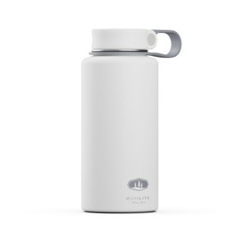 GSI Outdoors Microlite 1000 Twist – Ultra-Lightweight 33 fl. oz. Vacuum Insulated Stainless Steel Water Bottle with Twist-Top Lid for Hot and Cold Beverages (White)