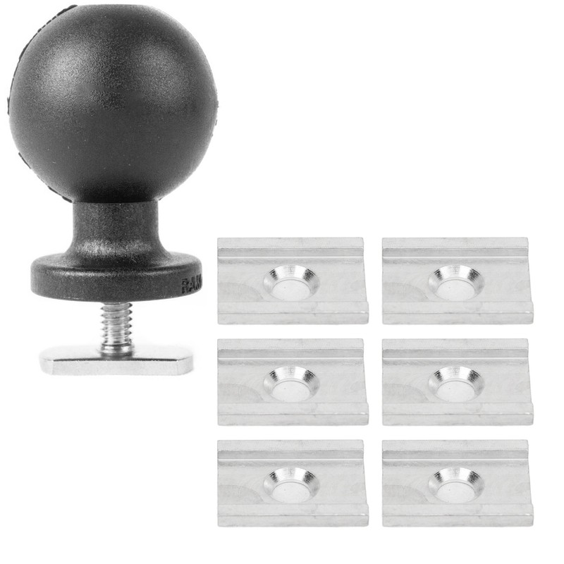 6PCS Aluminum Kayak Adapter Anodized Tight Connection Track Adapter Plates