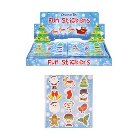 Henbrandt 12 Packs of Christmas Stickers Mini Christmas Stickers for Children Arts and Crafts for Kids Xmas Stocking Filler Party Bag Favours Loot Bag Fillers for Boys and Girls