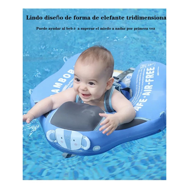 Mambobaby Anillo De Natación Para Bebé No Inflable Con Dosel