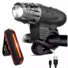 BikeOn USB Rechargeable LED Bicycle Headlight Taillight Bike Head Light Front Back Lamp