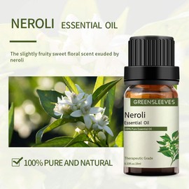 GREENSLEEVES Neroli Spearmint Essential Oil Set, 100% Pure Oils for Diffuser, Humidifier, Massage - 2 x 10ml (Neroli+Spearmint)