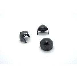 Cone Studs - Size 13 - Ideally Used for Denim and Leather Work - Classic Two-Prong Studs - Black Nickle - Pack of 100 Studs and Spikes