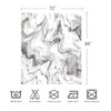 Gibelle Grey Abstract Marble Shower Curtain, Waterproof Fabric, 72x84