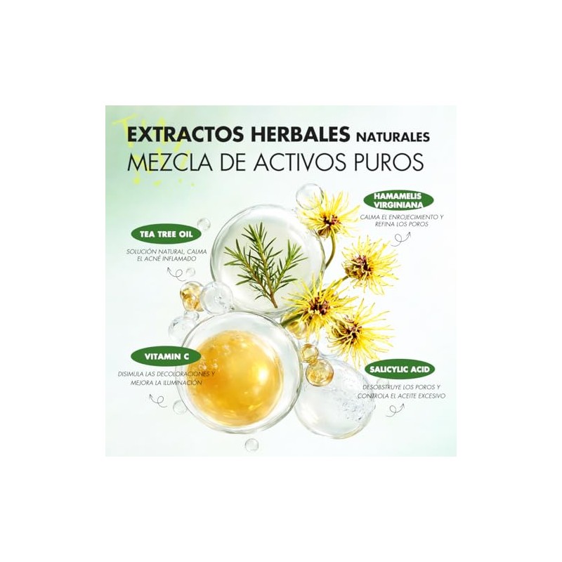 Sérum Facial Hidratante con Tea Tree, Fórmula Ligera y Suave