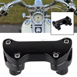 Unbranded Black 1 1/2" Handlebar Riser Clamp For Harley Dyna Heritage Classic FLHCS 114