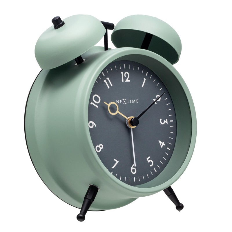 NEXTIME Golden Hour Desk Clock Alarm Clock Stylish Silent Bell
