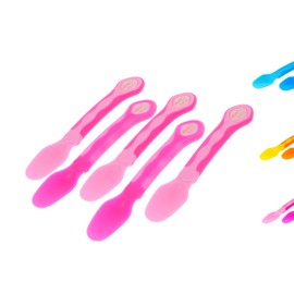 Vital Baby 492010-05 Set of 5 Spoons with Flexible Tips Pink