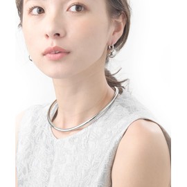 VingTAINE C3350 Neck Cuff Choker Necklace, Metal, Simple, Casual, Adult, Daily Accessory, Present, Gift, Metal