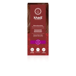 khadi MAHAGONI Plant Hair Colour, Hair Colour for a Velvet, Earthy Red to Intense Dark Red Brown, Natural Hair Colour, 100% Plant-Based, Natural & Vegan, Certified Natural Cosmetics, 100 g