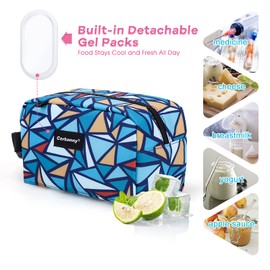 Freezable Lunch Bag,Freezable Snack Bag,Mini Cooler Bag for Travel/Work/School,Small Insulated Bag,Small Cooler Lunch Box with Ice Packs,Insulated Snack Bag,Freezable Snack Box with Handle Buckle