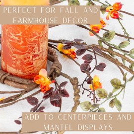 Factory Direct Craft Fall Artificial Bittersweet Candle Wreath Rings Set of 3 - for Fall Decorating and Thanksgiving Displays (6 Inches Diameter)