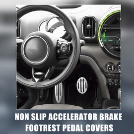 X AUTOHAUX Manual Car Foot Pedals Kit Brake Clutch Gas Pedal Cover Non Slip Pad