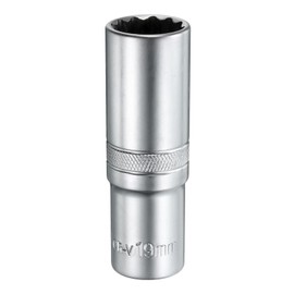 HARFINGTON 1/2" Drive by 19mm 12-Point Deep Socket 78mm Length Metric Spline Socket