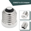 Qjaiune 6 Pack E26 to E12 Adapter, Medium to Candelabra