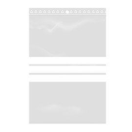 Pack of 100 White Stripe Resealable Bags for Food Jewellery Accessories Size 12 x 18 cm