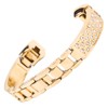 Stainless Steel Bracelet Women Inlay Rhinestones Wristband Wrist Decoration for