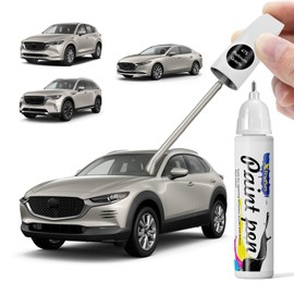XTryfun 47S Platinum Quartz Touch Up Paint Compatible with Mazda, DIY Car Paint Scratch Repair, Quick & Easy Fix Automotive Scratch Repair for CX-5/CX-3/CX-30/CX-90/Mazda3/Miata/MX-5