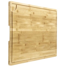 GarveeHome Extra Large Bamboo Cutting Board, 30 x 20 in Wooden Chopping Board for Kitchen, Butcher Block with Juice Groove and Handles, Stove Top Cover, Over Sink Noodle Board