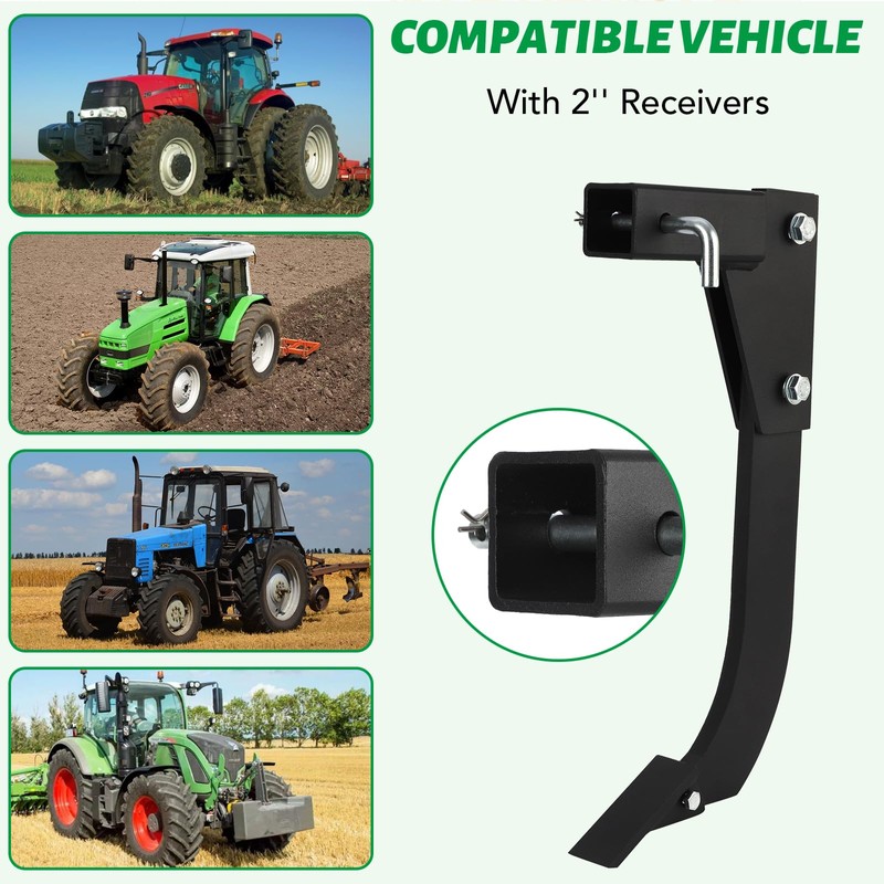 Garvee Hitch Mounted Ripper, 18'' Shank Middle Buster Plow for