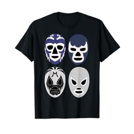 Mex-Art Demon Blue Lucha Libre Mexican Wrestler Legend T-Shirt