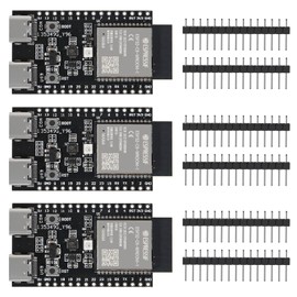 DORHEA 3Pcs ESP32-C6-WROOM-1 ESP32-C6 ESP32-C6-WROOM-1-N4 Development Board ESP32-C6-DevKitM-1 Dual Core Type-C Board MCU Module Integrates Complete Wi-Fi and BLE for Internet of Things
